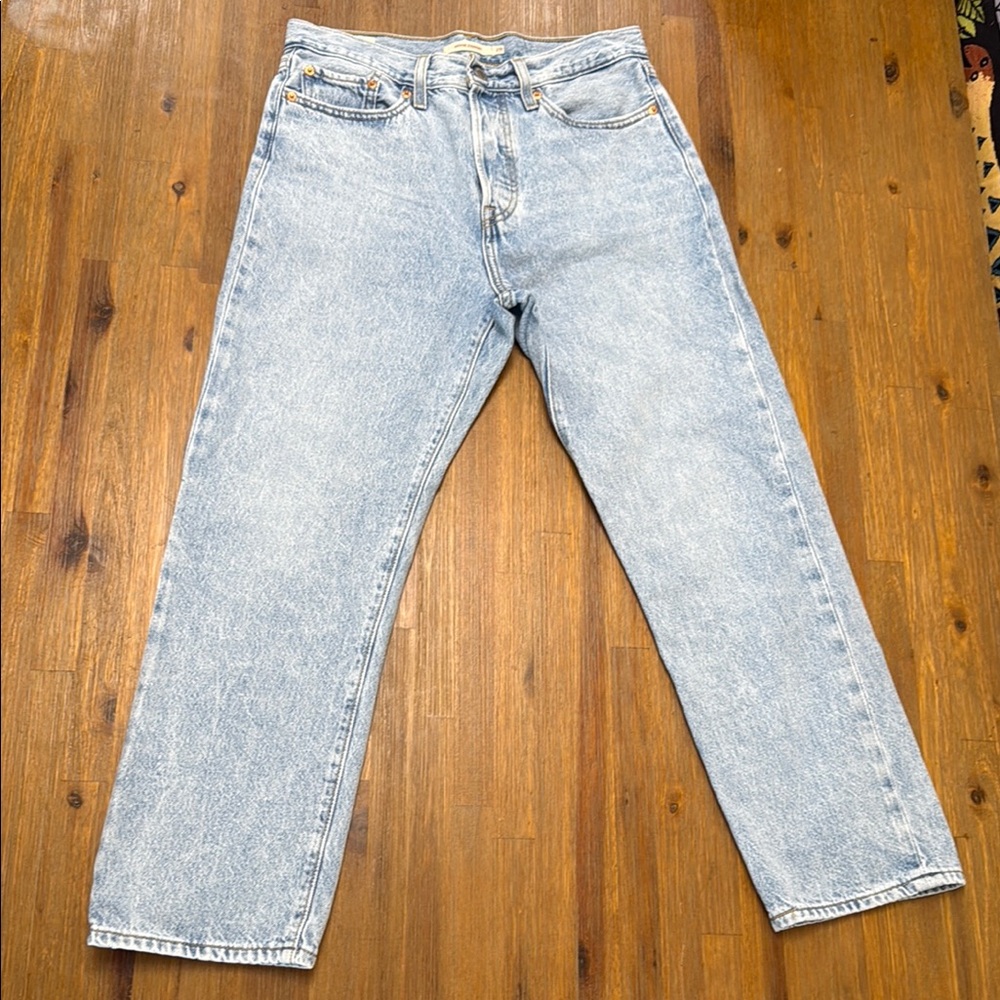 Levi Wedgie Straight Leg Light Blue Jeans